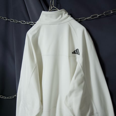 00s c2000 Adidas 4Pockets Rubber PerformanceLogo Silver Zip Track Jacket