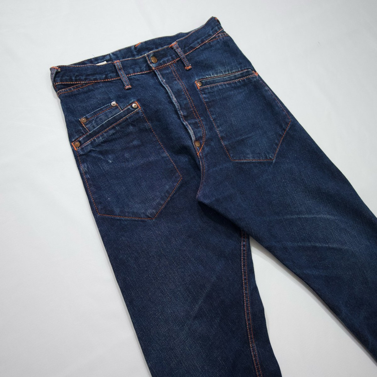 EVISU GENES OSAKA Draping Spiral Selvedge Denim...