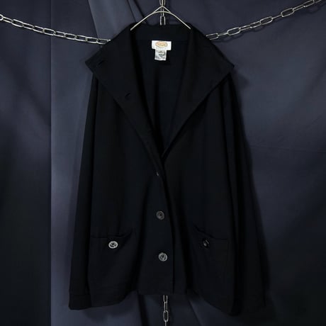 90s Talbots Deformation Collar ( Stand Napoleon Shawl Sailor ) Rayon Blend Jacket