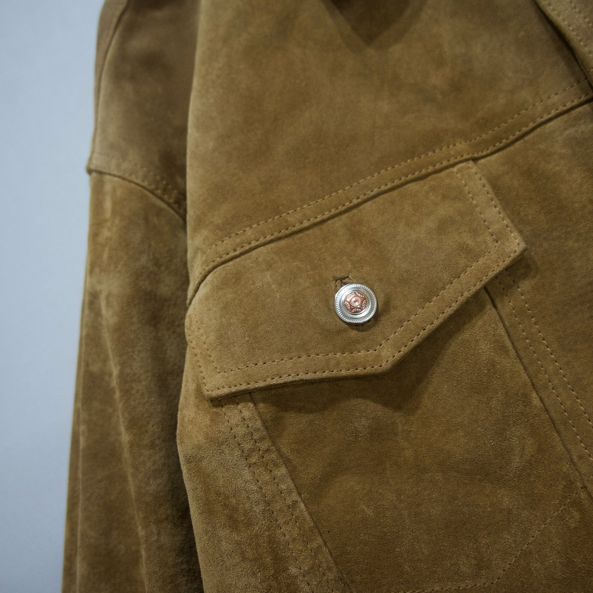 John Baner Trucker Type Oversized Suede Leather