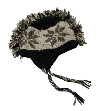 USED Nepal Design Hair Knit Cap