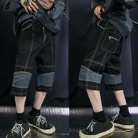 “90s Cyber Spice” Seem Stitch Switching Gimmick Cropped Pants