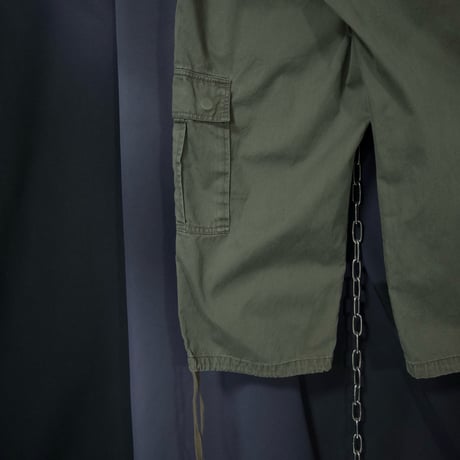 90s momento US ARMY Sampling BDU Cropped Parachute Easy Cargo Pants