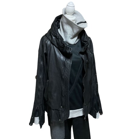 Unknown USED Gimmick Design Leather Jacket