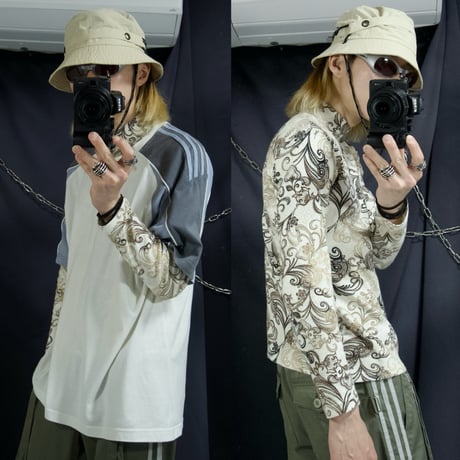 KAREN SCOTT Lily Pattern Highneck Second Skin/L/S Tee