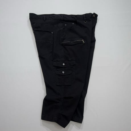 in the attic W45 Multi Zips&Pockets Gimmick Cropped Cargo Pants