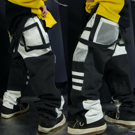MAGICMUSHROOM Prisoner Work Boarders Baggy Denim Overall