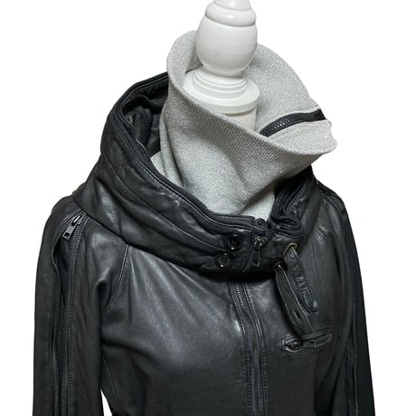 Unknown USED Gimmick Design Leather Jacket