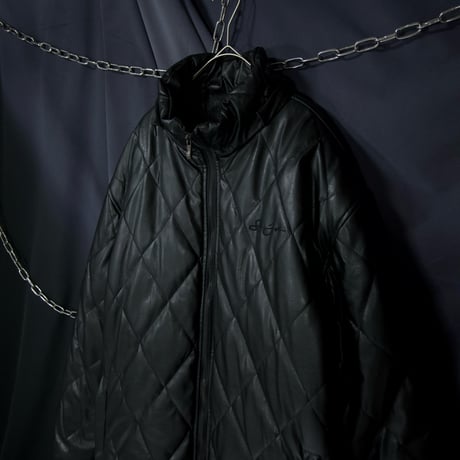 SeanJohn PU Leather Quilting Oversized Puff Jacket