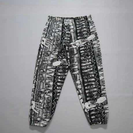 80s USAmade Karizma Sportswear Primitive Monotone Patterns Easy Gym Pants