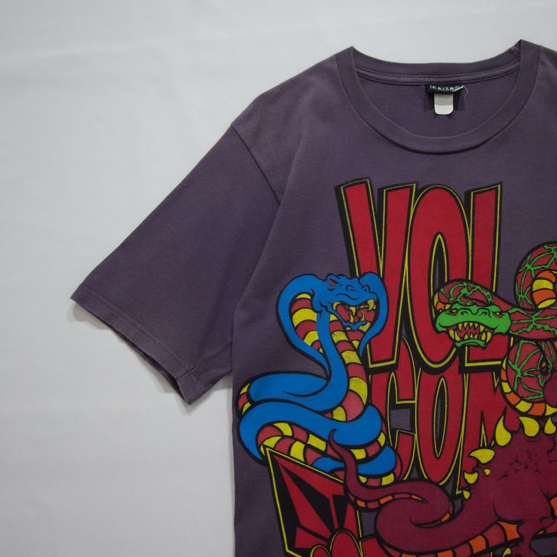 90s~00s Volcom Snakes&Dinosaurs Creatures S/S T