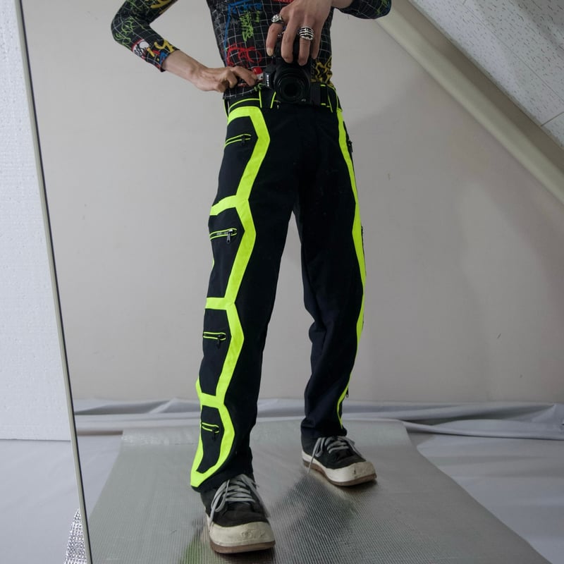 SPACE TRIBE Zipper Gimmick Cyber Design Pants | SPACE TRIBE Zipper Gimmick Cyber Design Pants |