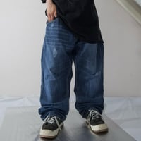 Marithe Francois Girbaud X-EDGE W43 Washed&Repair Baggy Denim