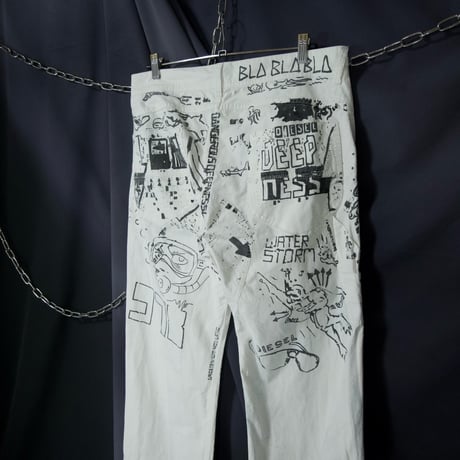 00s Diesel Full Painting Graphics Indian Cotton Pants