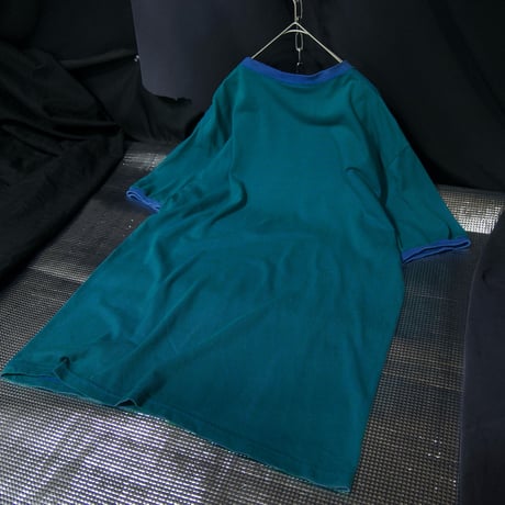 90s ROUTE66 Emerald Graduation Border S/S Ringer Tee