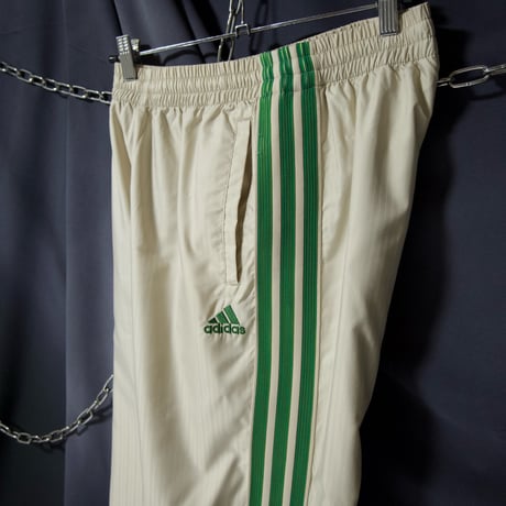 00s c2006 Adidas Setup Silky Beige Gradation Green Three Line Track Jacket Pants