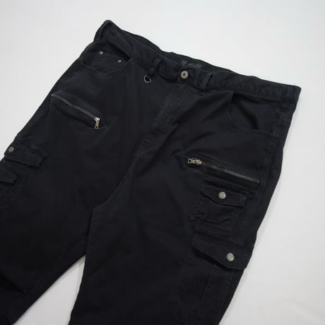 in the attic W45 Multi Zips&Pockets Gimmick Cropped Cargo Pants