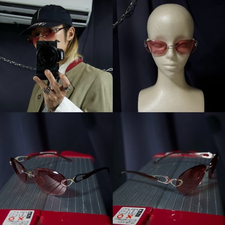 Valentino Christy Paris Oval type Rimless Sunglasses
