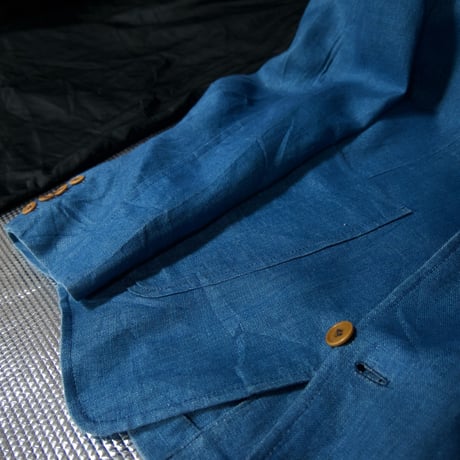 JeffRose Italy made Linen 100% Chambray Quarter Lined Tailored Jacket