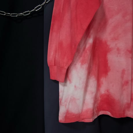 90s USA made Anvil Radial Splatter 3D Painting Tie Dye Long Length L/S Tee Dress