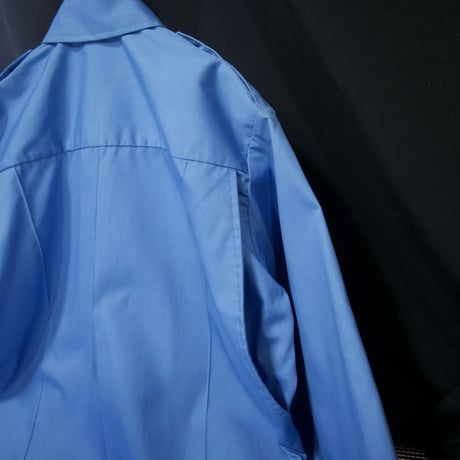 70s conqueror USA made Cyan Blue Poplin L/S Work Shirts