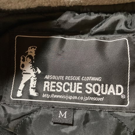 RESQUE SQUAD PU LeatherSleeve Sailor Award Jacket
