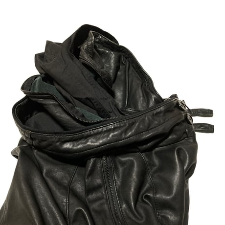 Unknown USED Gimmick Design Leather Jacket
