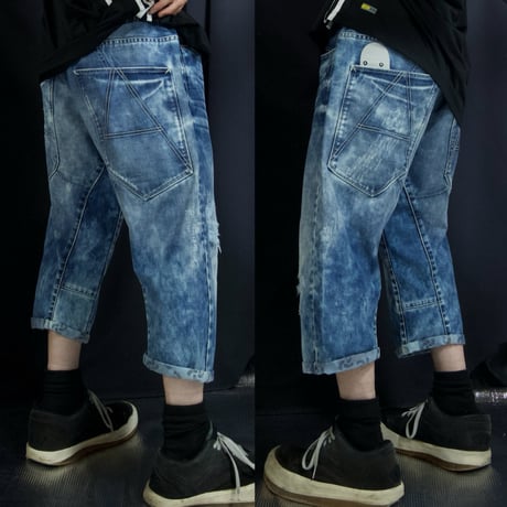 10s G STAR RAW Pharrell Williams Cropped 3D Draping Rugged Wash Denim