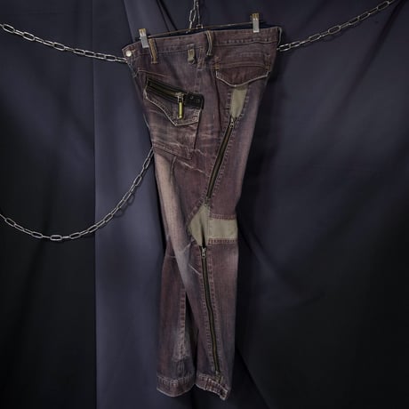 PPFM Zipper Gimmick Wash Shiny Denim (Flare/Tapered/Loose Straight)