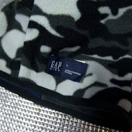 00s GAP KIDS Camouflage&Fringe Reversible Fleece Knit Cap