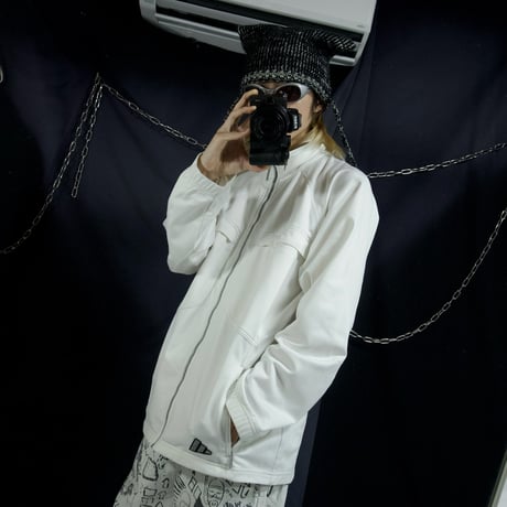 00s c2000 Adidas 4Pockets Rubber PerformanceLogo Silver Zip Track Jacket