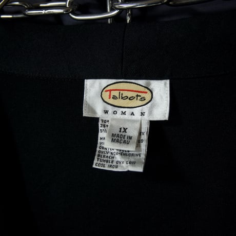90s Talbots Deformation Collar ( Stand Napoleon Shawl Sailor ) Rayon Blend Jacket