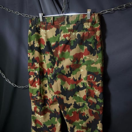 80s~90s Swiss Army Alpen Camouflage M-83 Field Cargo Pants