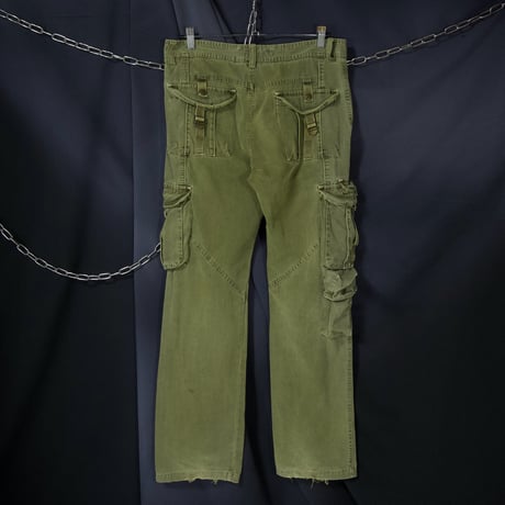 USED Eight Multi Pockets Gimmick Cargo Pants
