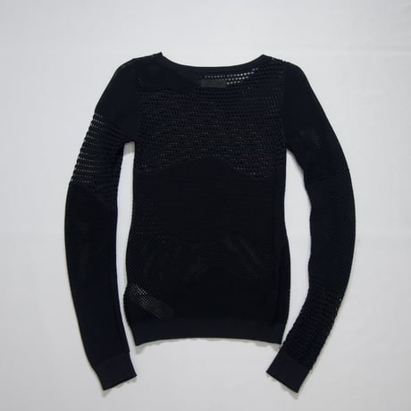 DIESEL Asymmetry Patterns Mesh L/S Tops