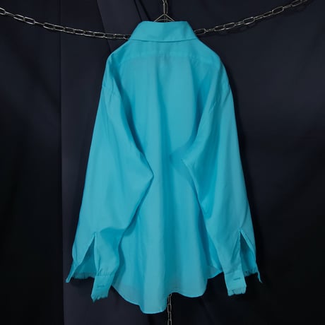 L&M Fashions Turquoise Blue Twill L/S Frills Shirts