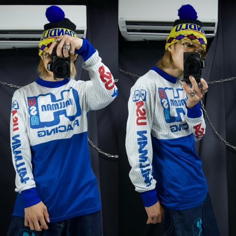 90s USA made HALLMAN RACING L/S Game Shirts
