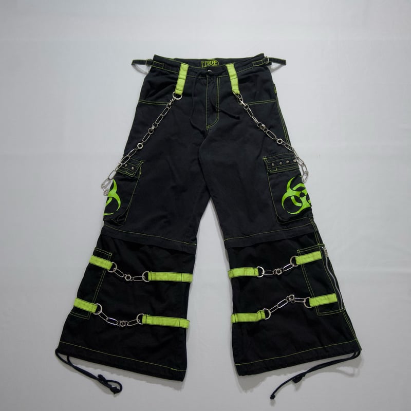 TRIPP NYC Chains Studs Zip Biohazard Print Deta