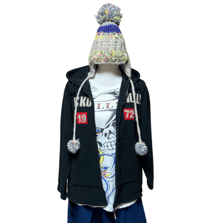 00s Y2K Design Skull Print Tee
