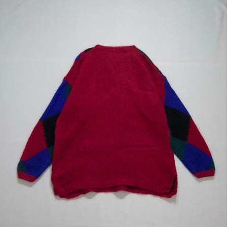 ParisSportClub Argyle,Diamond Patterns Mohair Knit