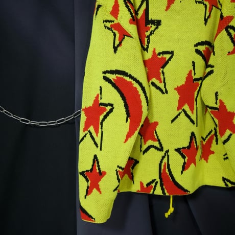 BOYA SPORTS Star Design HighNeck Acrylic Wool Knit Sweater