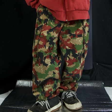 80s~90s Swiss Army Alpen Camouflage M-83 Field Cargo Pants