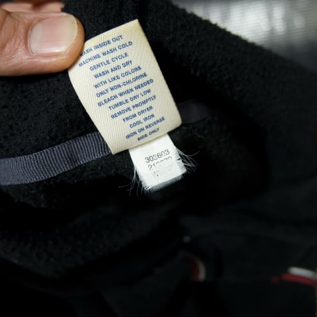 90s~00s OLDNAVY RacingLike Borders Embroidery Fleece Hoodie