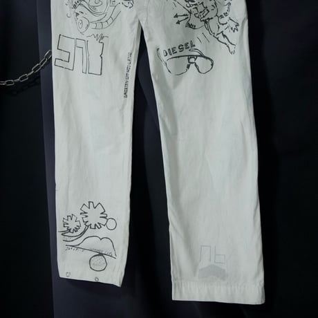 00s Diesel Full Painting Graphics Indian Cotton Pants