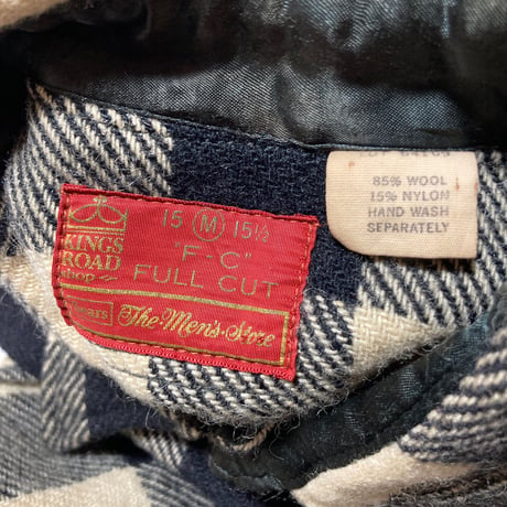 60s~70s Sears KINGSROAD BuffaloCheck HeavyWool Shirts