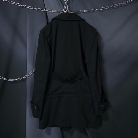 USED 2way Short/Medium Huge Gold Bottoms Wool Napoleon Jacket/P Coat