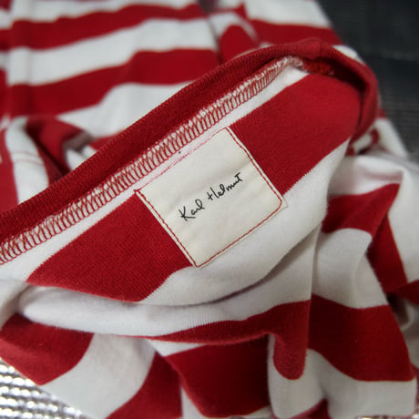 90s Karl Helmut Red×White Border L/S Tee