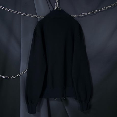 ANGEL DEVIL Italy made Sequins Feather Double Zipper HighNeck Sweatshirt