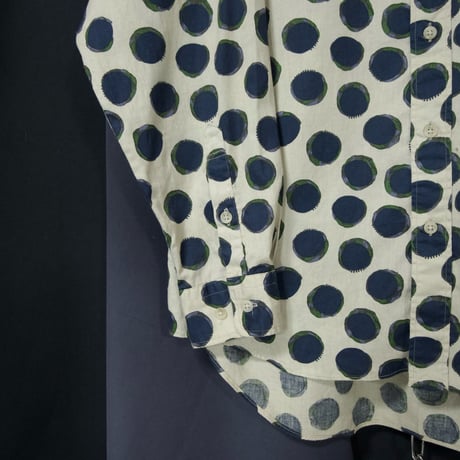 90s ~c1997 COLOURS by ALEXANDER JULIAN Japan made inhomogeneity Polka Dot Cotton L/S Shirts