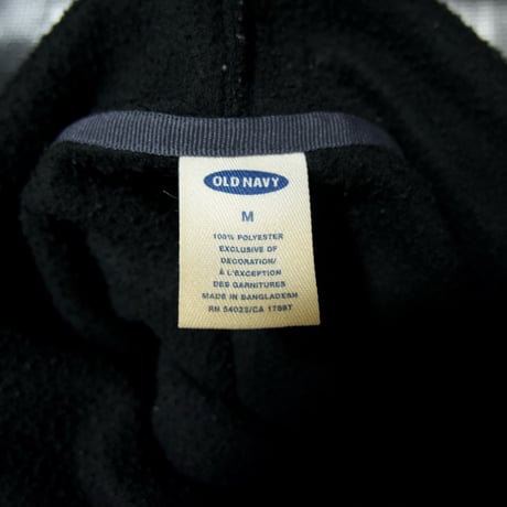 90s~00s OLDNAVY RacingLike Borders Embroidery Fleece Hoodie